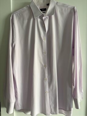Hugo Boss Light Lavender Long-Sleeve Dress Shirt size 17 1/2 34/35